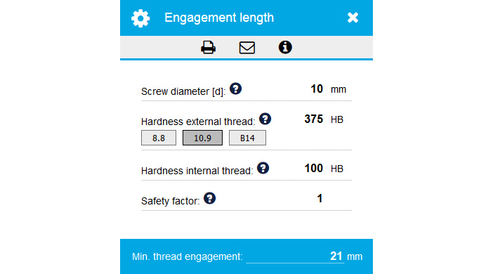 Use BuProx for calculating the minimum thread engagement